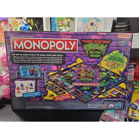 Teenage Mutant Ninja Turtles TMNT Monopoly: Mutant Mayhem Edition NIB - Picture 2 of 4